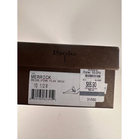 Linea Paolo MERRICK Size 10.5M Beige/Pink/ Flax Weave - Picture 3 of 8